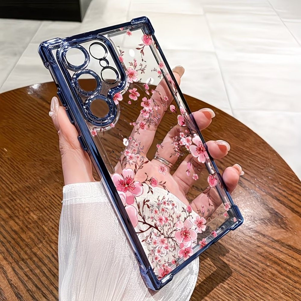 Samsung Galaxy S25 - Etui na telefon z elektroplaterowanymi kwiatami